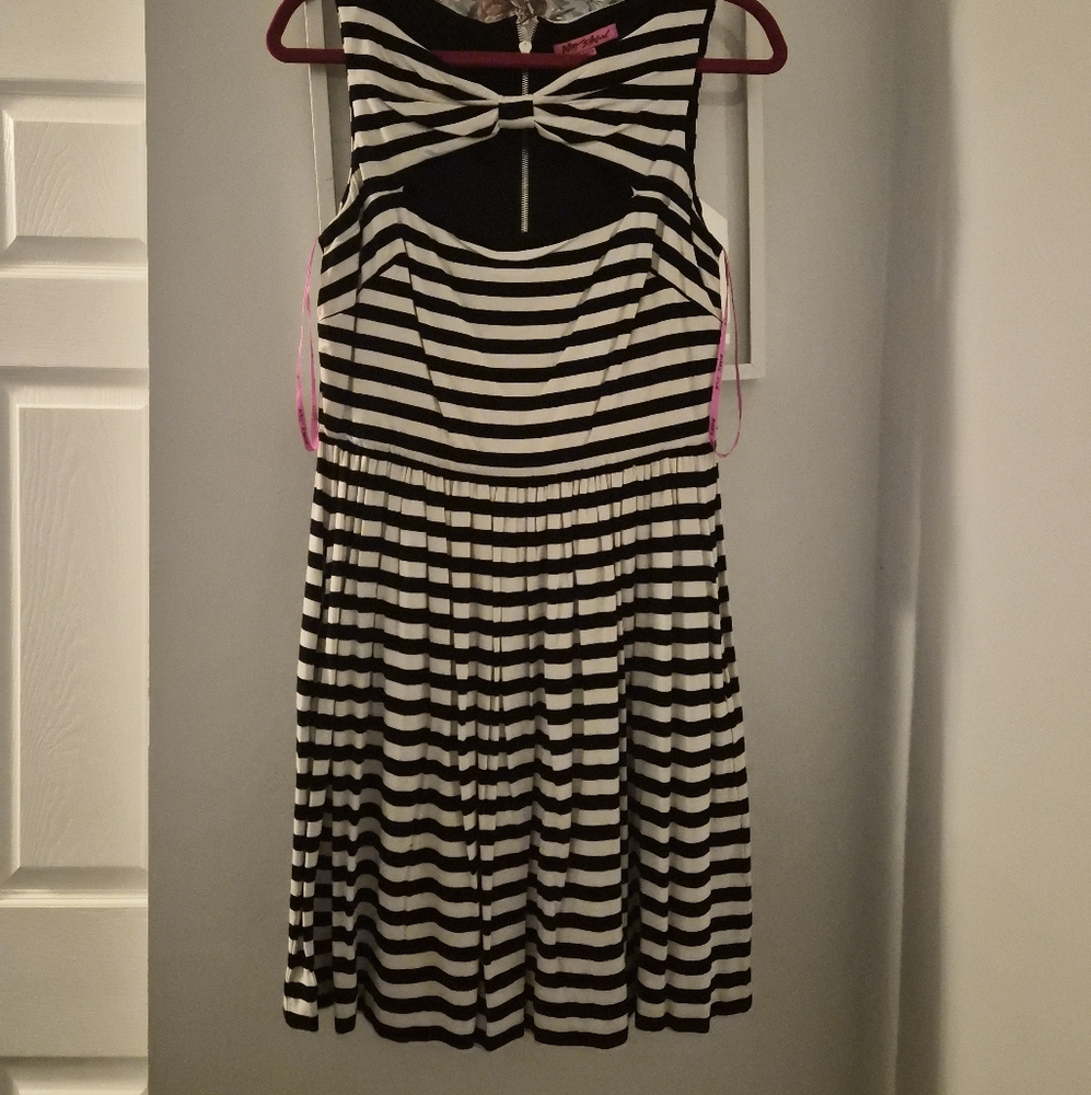 Betsey Johnson Black and White Striped Dress